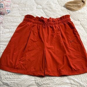 Nike burnt orange Drawstring Athletic Shorts